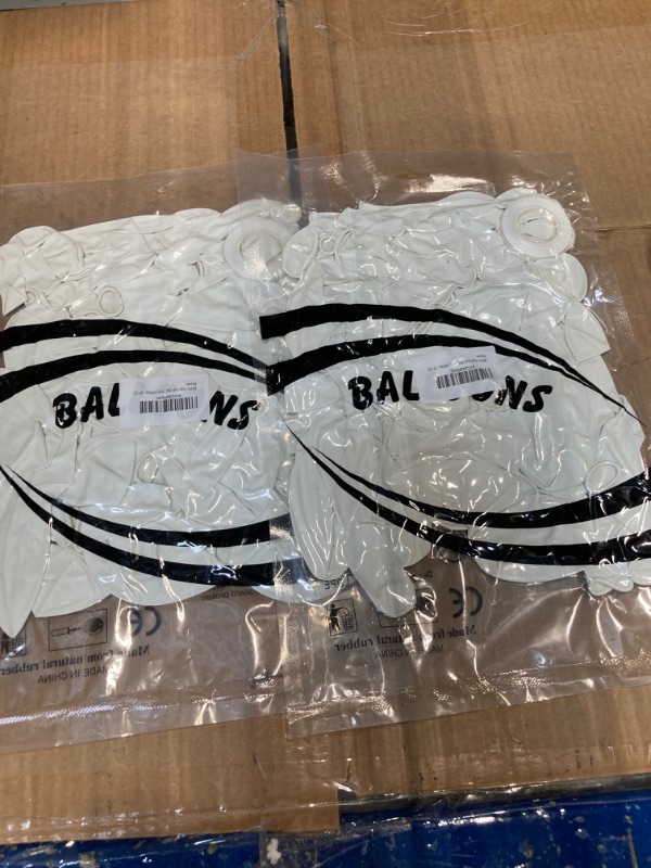 Photo 1 of 2 PACK Styirl 70 Pcs 12/5 Inch White Balloons, Party Balloons As Birthday Balloons/Fathers Day Balloons/Graduation Balloons/Gender Reveal balloons/Bride Balloons for Birthday/Baby Shower/Wedding/Party decorations