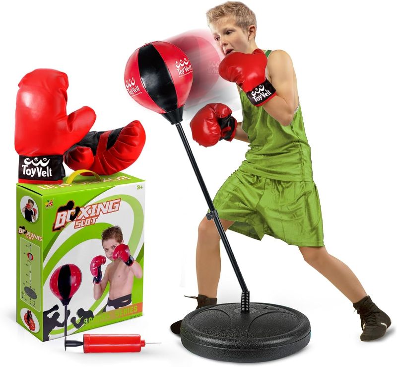 Photo 1 of *********Pump is MISSING********
TOYVELT PUNCHING BAG WITH STAND FOR KIDS - REFLEX SPEED PUNCH BAG FOR BOXING - BOXING GLOVES INCLUDED
