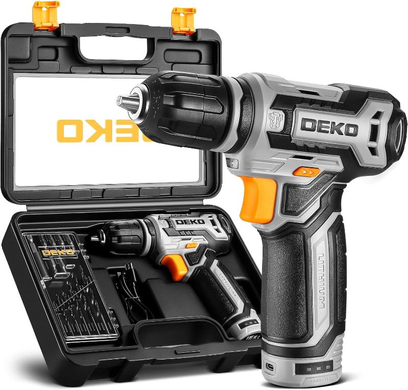 Photo 1 of **READ NOTES BEFORE PURCHASING ITEM** 

Cordless Drill: DEKOPRO 12V Power Battery Drill Set with Small Electric Drills and 3/8-inch Keyless Chuck with Portable Tool Set Gift Box
