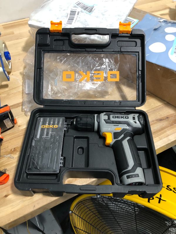 Photo 3 of **READ NOTES BEFORE PURCHASING ITEM** 

Cordless Drill: DEKOPRO 12V Power Battery Drill Set with Small Electric Drills and 3/8-inch Keyless Chuck with Portable Tool Set Gift Box
