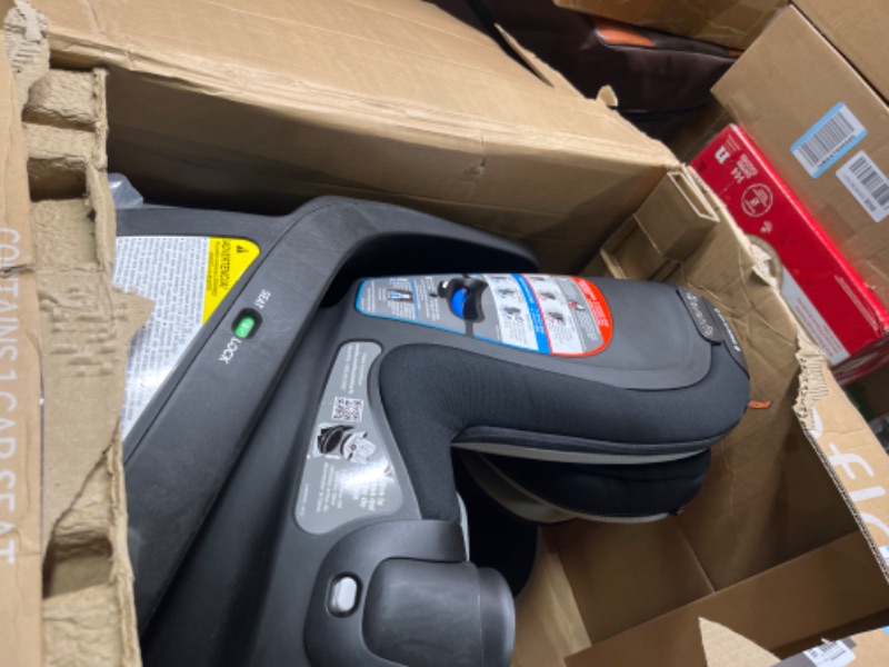 Photo 1 of Evenflo Revolve360 Slim 2-in-1 Rotational Car Seat with Quick Clean Cover (Salem Black) Revolve Slim Quick Clean Cover Salem Black