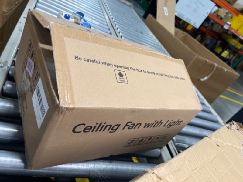 Photo 1 of 42 Inch Ceiling Fan with Light, Small Black Ceiling Fan with Remote, Reversible DC Modern Fan Light with 3CCT, 6 Speeds for Bedroom, Living Room and Kitchen, Indoor Outdoor