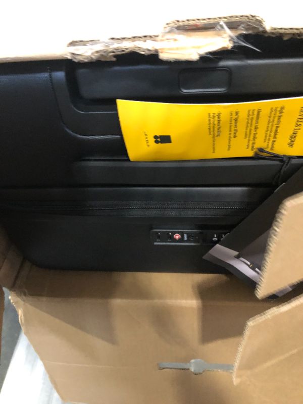 Photo 5 of ***TSA lock doesn’t work***
LEVEL8 Checked Luggage 24 inch, Large Suitcase with Wheels, Lightweight PC Luminous Textured, TSA Approved Medium Hardside Luggage with 8 Spinner Wheels, 24-Inch Checked-In, Black Black Checked-Medium 24 Inch