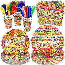 Photo 1 of  durony 168 Pcs Mexican Theme Party Ta... 
