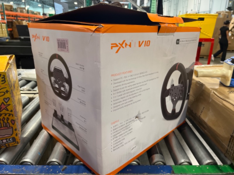 Photo 1 of *** NOT FUNCTIONAL**** SELLING AS PARTS***
Force Feedback PC Racing Wheel, 270/900 Degree PXN V10 Driving Gaming Steering Wheel with 3 Pedals and 6+1 Shifter for Windows PC, PS4, Xbox One, Xbox Series X/S