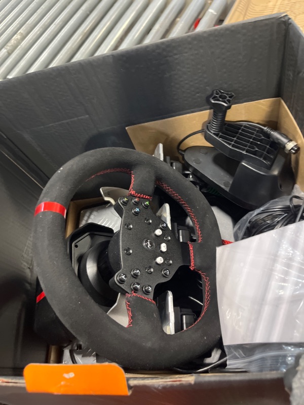 Photo 4 of *** NOT FUNCTIONAL**** SELLING AS PARTS***
Force Feedback PC Racing Wheel, 270/900 Degree PXN V10 Driving Gaming Steering Wheel with 3 Pedals and 6+1 Shifter for Windows PC, PS4, Xbox One, Xbox Series X/S