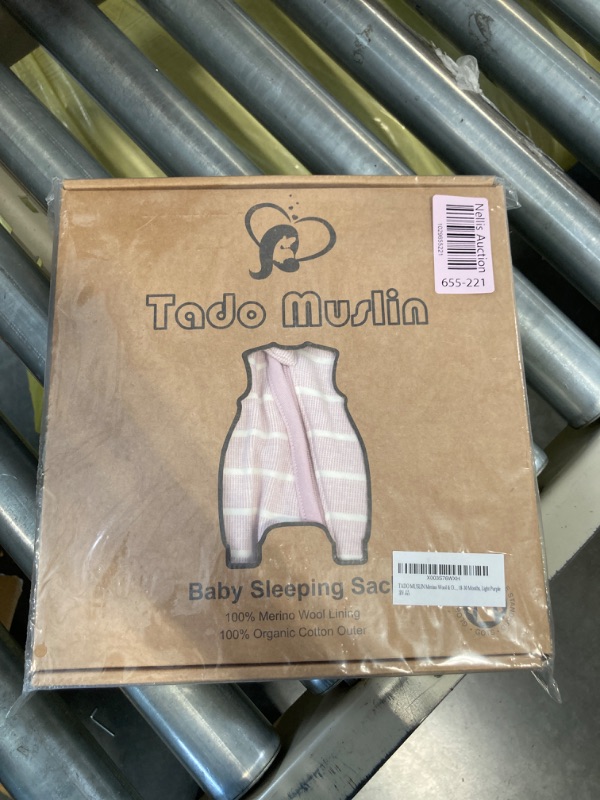 Photo 2 of " NEW FACTORY SEALED"
Merino Wool & Organic Cotton Toddler Sleep Sack with Legs, 4-Season Wearable Baby Blanket Light Purple 6-18 Months