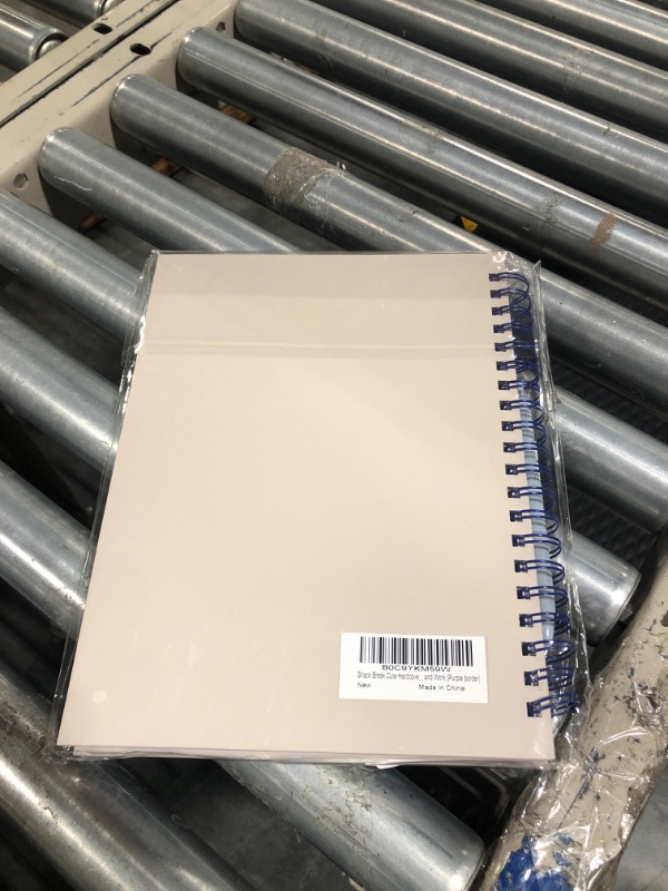 Photo 3 of " NEW FACTORY SEALED"
Cute Hardcover Spiral Notebook, 5 Subject College Ruled Composition 8.5 * 11 Notebooks for School and Work (Purple border)