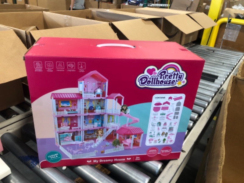 Photo 2 of " NEW FACTORY SEALED"
Dollhouse Play House for Girl, Doll House with Lights & Two Dolls & Furniture Accessories, Toddler DIY Princess House Playhouse Pretend Set Toy, Birthday Gift for 3 4 5 6 7 Year Old(11 Room)