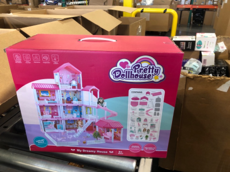 Photo 2 of " NEW FACTORY SEALED"
Dollhouse Play House for Girl, Doll House with Lights & Two Dolls & Furniture Accessories, Toddler DIY Princess House Playhouse Pretend Set Toy, Birthday Gift for 3 4 5 6 7 Year Old(11 Room)