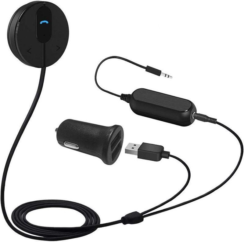 Photo 1 of BESIGN BK01 Bluetooth Car Kit, Wireless Receiver for Handsfree Talking and Music Streaming with Ground Loop Noise Isolator for Car with 3.5mm Aux Port
