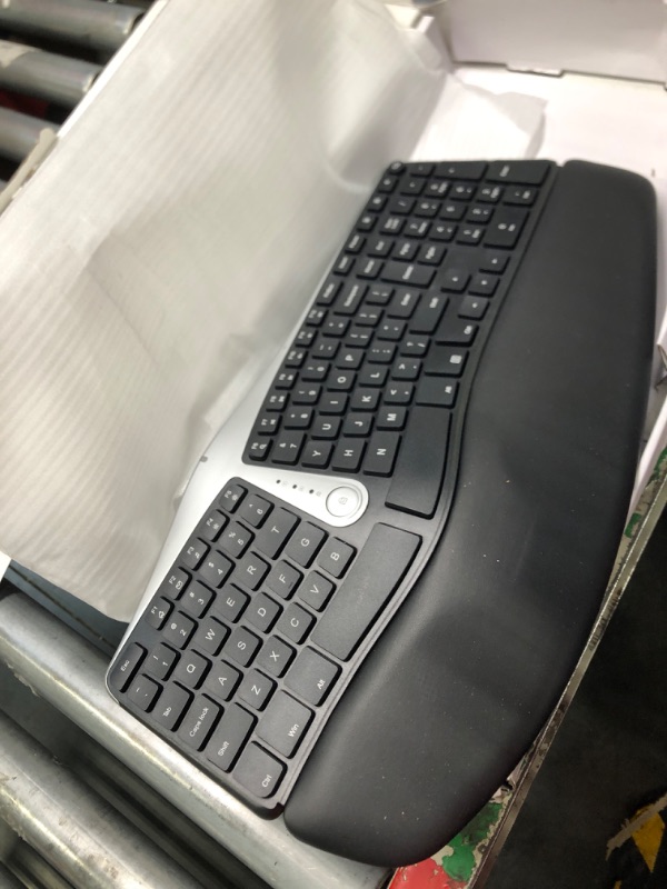 Photo 3 of Nulea RT04 Wireless Ergonomic Keyboard, 2.4G Split Keyboard with Cushioned Wrist and Palm Support, Arched Keyboard Design for Natural Typing, Compatible with Windows/Mac
