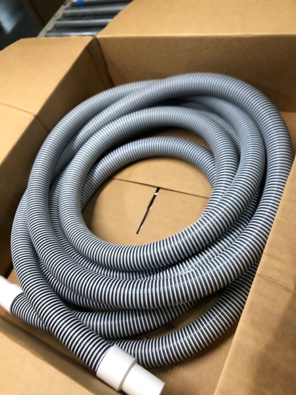 Photo 3 of 1-1/2" x 30 Foot Heavy Duty Pool Vacuum Hose With Swivel Cuff, 1.5" Professional Pool Hose for In-Ground & Above Ground Pools 30-Foot