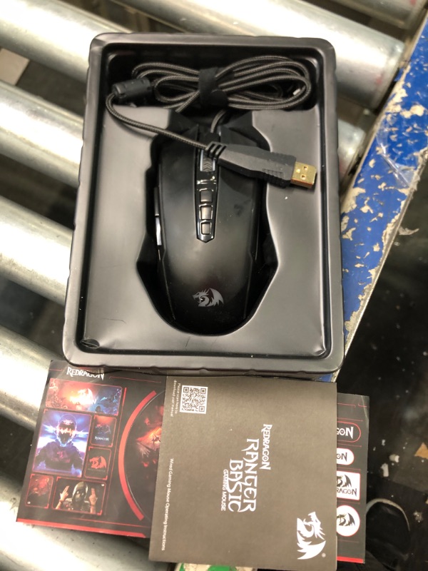 Photo 1 of Redragon Gaming Mouse, Wired Gaming Mouse with RGB Backlit, 8000 DPI Adjustable, Mouse with 9 Programmable Macro Buttons & Fire Button, Software Supports DIY Keybinds, M910-K
