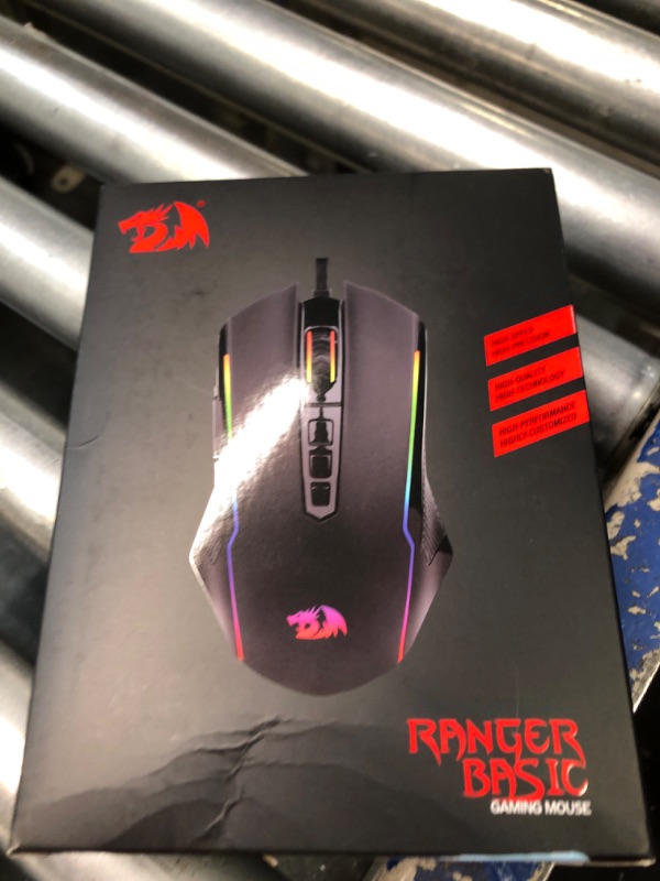 Photo 1 of Redragon Gaming Mouse, Wired Gaming Mouse with RGB Backlit, 8000 DPI Adjustable, Mouse with 9 Programmable Macro Buttons & Fire Button, Software Supports DIY Keybinds, M910-K
