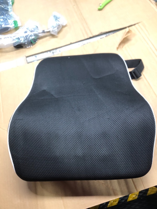 Photo 3 of Lumbar Support Pillow for Office Chair Back Support Pillow for Car, Computer, Gaming Chair, Recliner Memory Foam Back Cushion for Pain Relief Improve Posture, Mesh Cover Double Adjustable Straps
