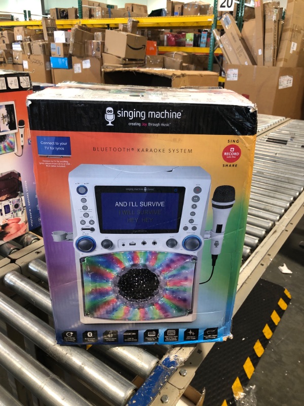 Photo 3 of Singing Machine Karaoke Machine with 7" Color Monitor - White (STVG785BTW)