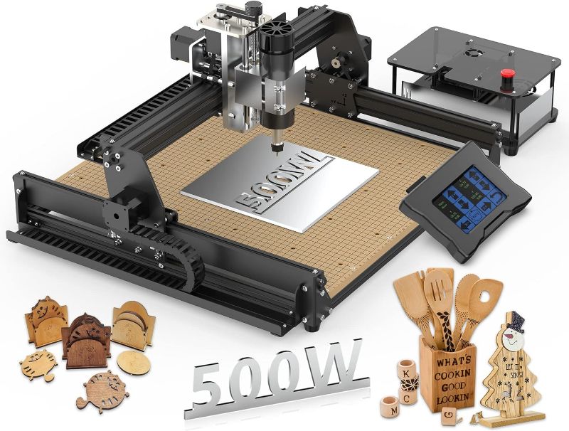 Photo 1 of 500W CNC Router Machine, MYSWEETY 4540 CNC Wood Router 3 Axis Metal Milling Machine for Engraving Carving Wood Acrylic MDF PCB Plastic, Working Area: 430 * 390 * 90mm(16.9 * 15.4 * 3.5inch)