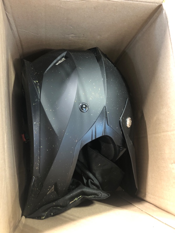 Photo 2 of "FYI IT'S USED AND DUSTY "
Motorcycle Motocross ATV Helmet DOT Approved - YEMA Helmet YM-915 Motorbike Moped Full Face Off Road Crash Cross Downhill DH Four Wheeler MX Quad Dirt Bike Helmet for Adult Men Women - Matte Black,M Matte Black Medium