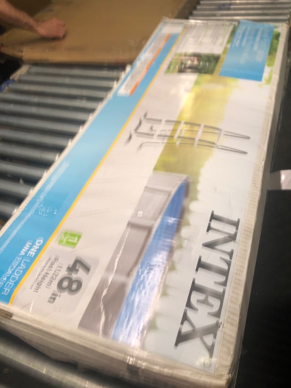 Photo 1 of Intex 28076E Intex-48 Inch Ladder with Removable Steps Pool, 1 Size, Grey