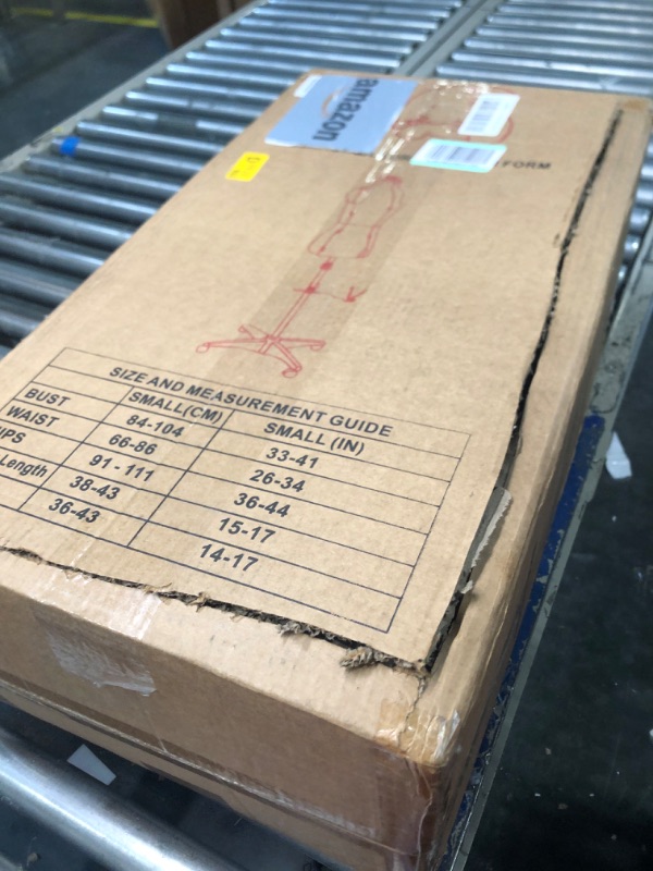 Photo 1 of PDM WORLDWIDE Dress Form Adjustable Female Mannequin Torso with 13 Adjuster Fabric Pinnable Model for Body Sewing, Detachable Metal Rolling Base, Height Range 42.5"-60" for Clothing Display, Small Red Small