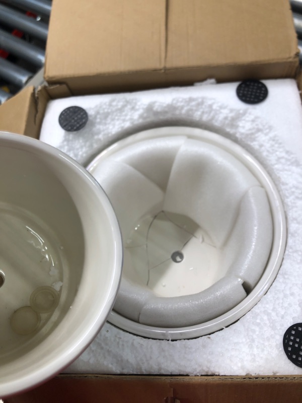 Photo 4 of ***MIDDLE PLANTER NEEDS REPAIR*** Gepege White Indoor Pots for Plants, Ceramic Planter with Drainage Hole, 9.6inch+7.6Inch+6Inch. Succulent Orchid Flower Pot - Rainbow Pearl Glaze 9.6inch+7.6Inch+6Inch White