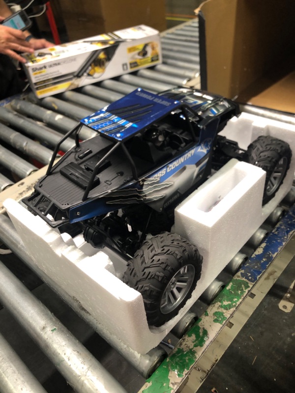 Photo 3 of ****USED** DEERC Large 1:8 Scale Remote Control Monster Truck for Adults Boys, Upgraded RC Cars Remote Control Car, Off Road with Realistic Sound, 2.4Ghz 4WD Toy All Terrain Climbing, 2 Batteries for 80 Min Play Sliver Blue