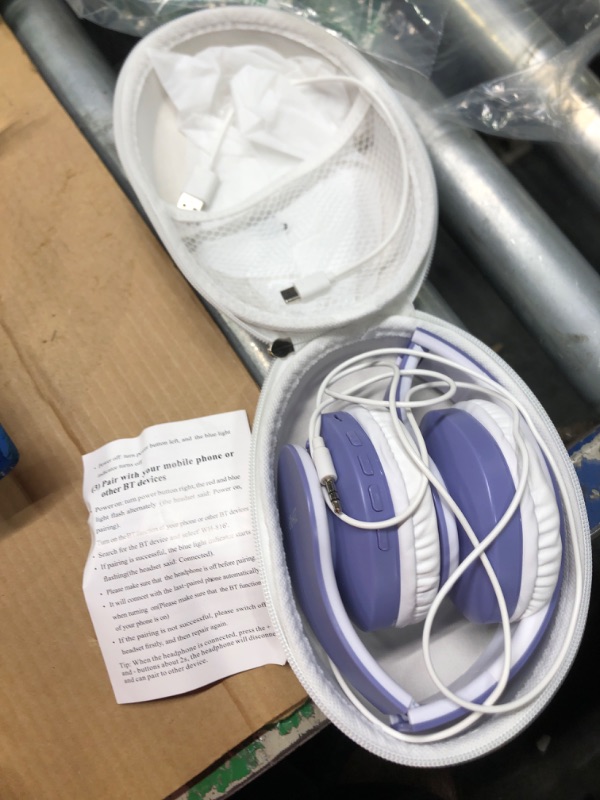 Photo 1 of Bluetooth Headphones Over-Ear, Zihnic Foldable Wireless and Wired Stereo Headset Micro SD/TF, FM for Cell Phone,PC,Soft Earmuffs &Light Weight for Prolonged Wearing (Purple)