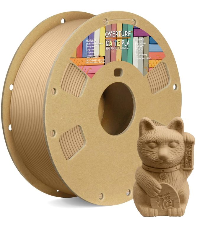 Photo 1 of OVERTURE Nylon Filament 1.75mm 3D Printer Filament, Polyamide (PA) 1kg Spool (2.2lbs), Dimensional Accuracy +/- 0.03 mm, Fit Most FDM Printer khaki color
