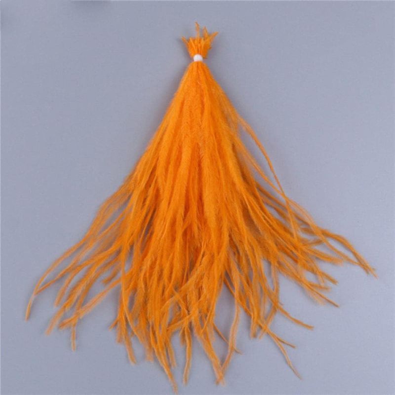 Photo 1 of 100Pcs/lot Ostrich Feathers Tassel for Jewelry Making 10-18Cm Plumes Wedding Dress Decoration Feathers DIY Crafts-Orange 011,15-18cm