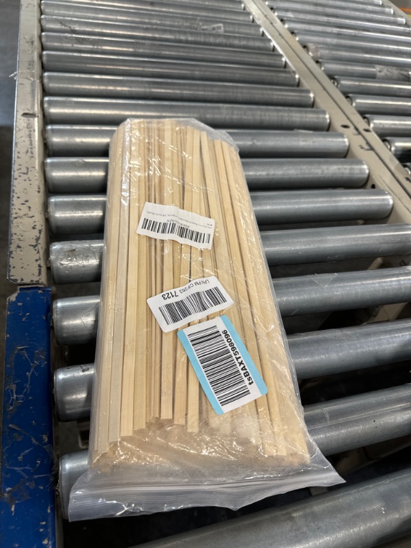 Photo 1 of 200 Pieces Nature Bamboo Sticks - Extra Long 15.7 inch Wooden Craft Sticks Strong Wood Strip for Crafting Projects, 3/8 Inch Width