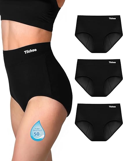 Photo 1 of Period Underwear for Women Heavy Flow Extra High Waisted Period Panties Soft Menstrual Leakproof Underwear PACK OF 1