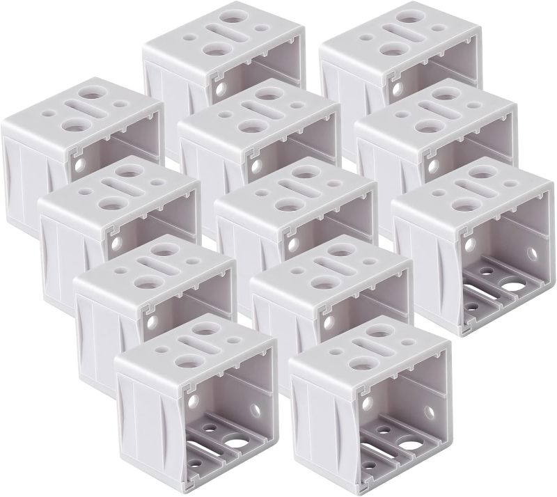 Photo 1 of 12 Pack 1 inch Blind Brackets, Vertical Blind Bracket Box Mounting Bracket Window Blind Headrail Brackets