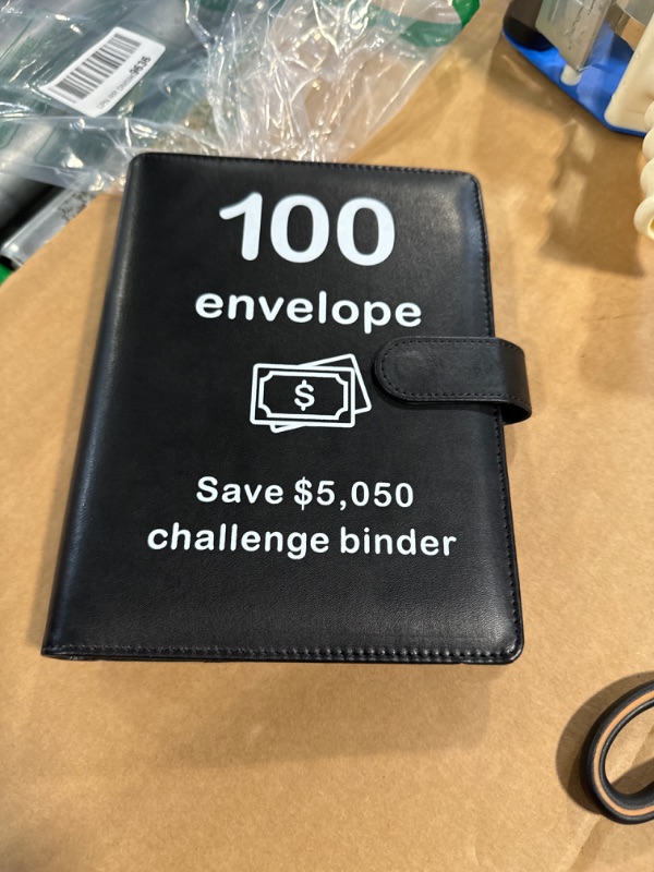 Photo 3 of 100 Envelopes Money Saving Challenge Binder, Savings Challenges Book with 100 Envelopes & Tracker, Savings Binder l Save $5050 in Fun & Motivating Way, A5 Envelope Challenge Binder Kit Black