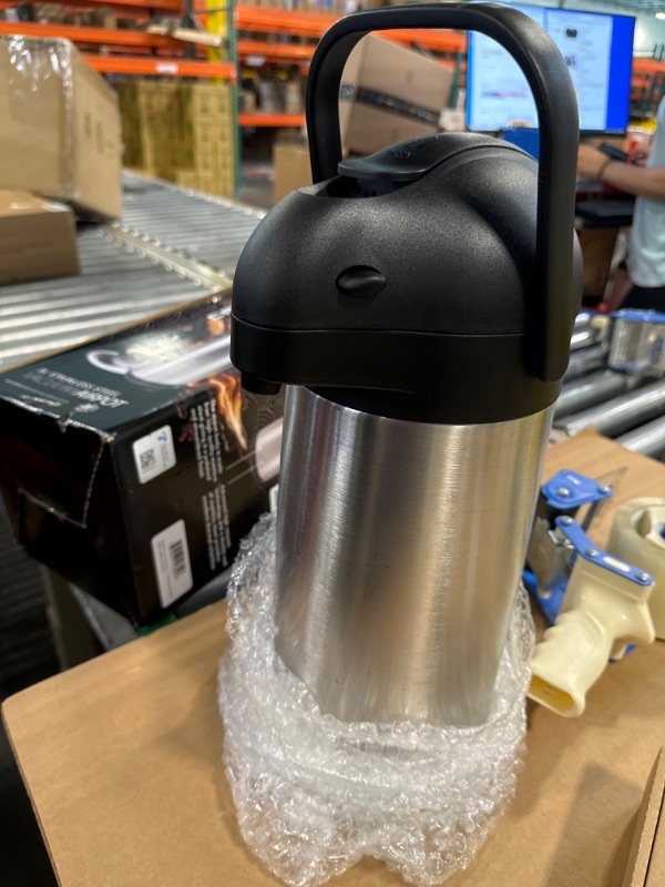 Photo 1 of 101 Oz Airpot Thermal Coffee Carafe - Insulated Stainless Steel Coffee Dispenser with Pump - Thermal Beverage Dispenser - Thermos Coffee Carafe for Keeping Hot Coffee & Tea Hot For 12 Hours - Cresimo