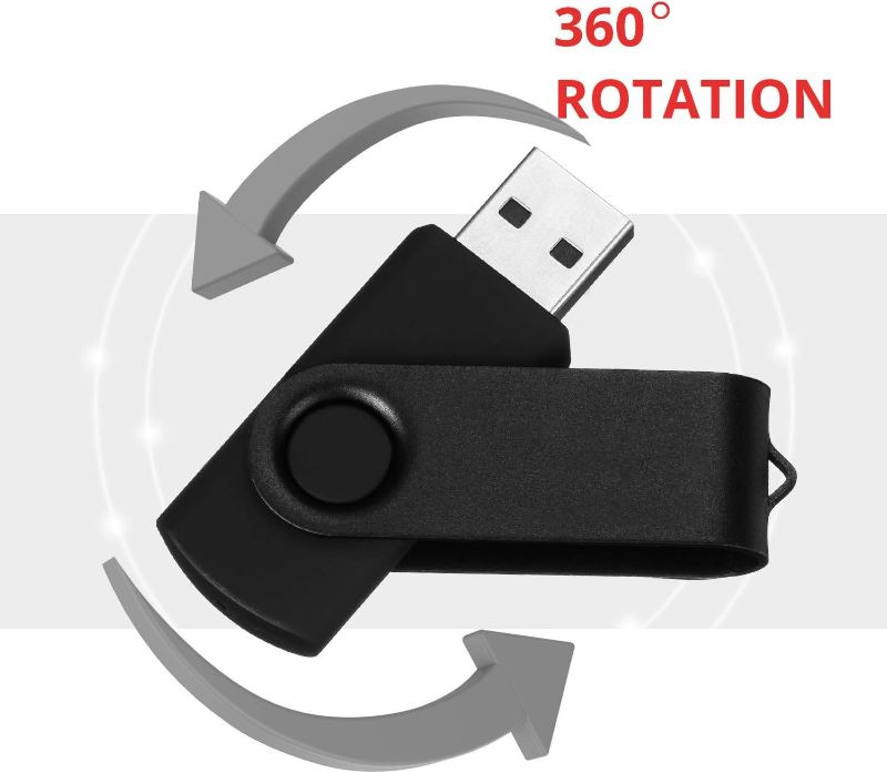 Photo 1 of 1 Pack 64GB USB 2.0 Flash Drive Memory Stick Thumb Drives Swivel Design