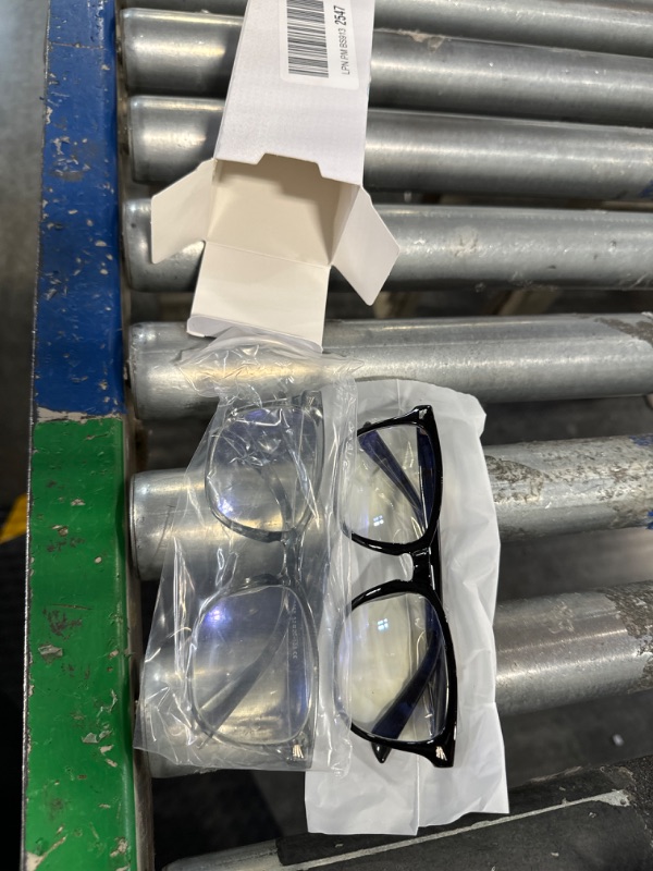 Photo 2 of Blue Light Blocking Glasses, 2 Pack Blue Light Glasses Men, Blue Light Glasses Women Eyeglasses Bluelight Eyestrain