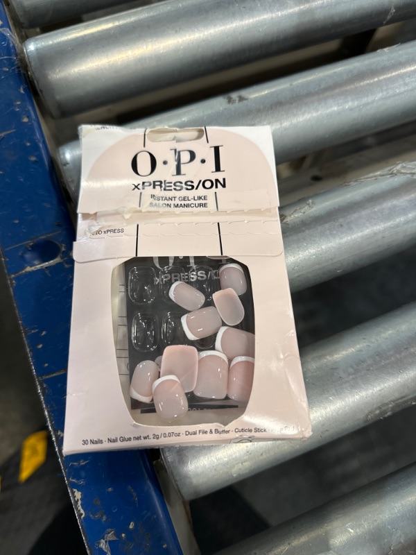 Photo 2 of OPI xPress/ON Press On Nails, Up to 14 Days of Gel-Like Salon Manicure, Vegan, Sustainable Packaging, With Nail Glue, French Tip Nail Art, Short, French Press