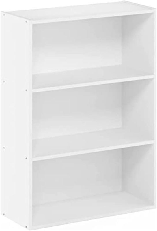 Photo 1 of *** FOR PARTS ONLY ** NO RETUNRS***
 Pasir 3-Tier Open Shelf Bookcase, Plain White