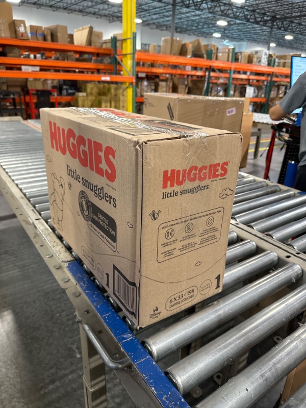 Photo 1 of Baby Diapers Size 1 (8-14 lbs), 198ct, Huggies Little Snugglers Newborn Diapers Size 1 (198 Count)