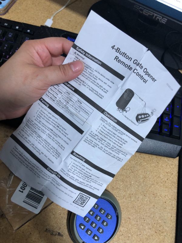 Photo 1 of CO-Z Security Wireless Automatic Code Entry Gate Keypad Remote Operator Panel Control for Sliding Gate Opener Motor