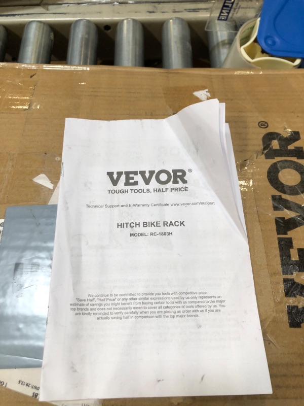 Photo 1 of VEVOR Hitch Mount Bike Rack, 4-Bike Carrier Rack, 150 LBS Capacity Bike Rack Hitch for 2-inch Receiver, with U Bolt and Strap, for Car, SUV, Truck, RV 150 LBS Carrier Rack-4 Bike