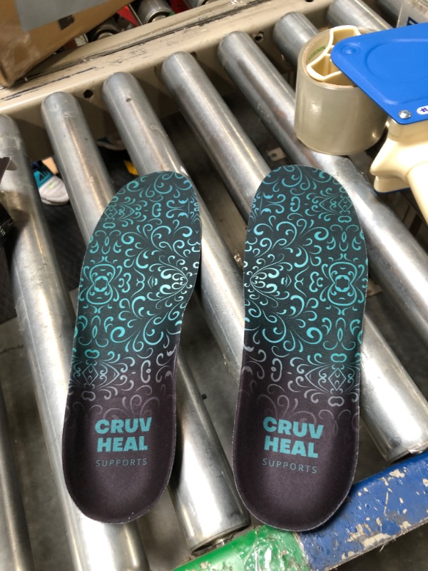 Photo 2 of 200+lbs Heavy-Duty Insoles for Men and Women - Alleviate Foot Pain - Plantar Fasciitis - Orthotic Inserts Perfect for Work Boots and Active Lifestyles (Turquoise, M)