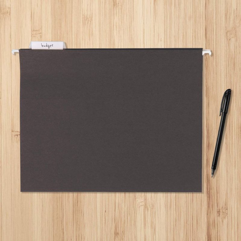 Photo 1 of russell+hazel Hanging File Folders, Office Supplies, Black, 11.75'' x 9.3'', 10-Count (62866)