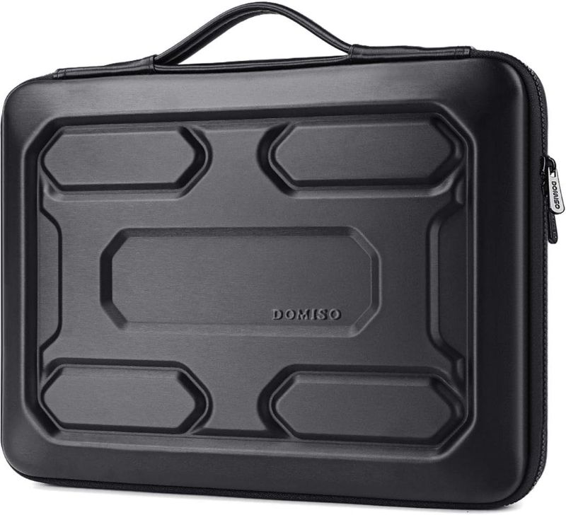 Photo 1 of DOMISO 17.3 inch Laptop Sleeve with Handle Shockproof Computer Bag Waterproof EVA Protective Carrying Case for 15.6" Lenovo Yoga 720 IdeaPad 310 320 ThinkPad T570/Dell Inspiron 15/HP Envy 15, Black