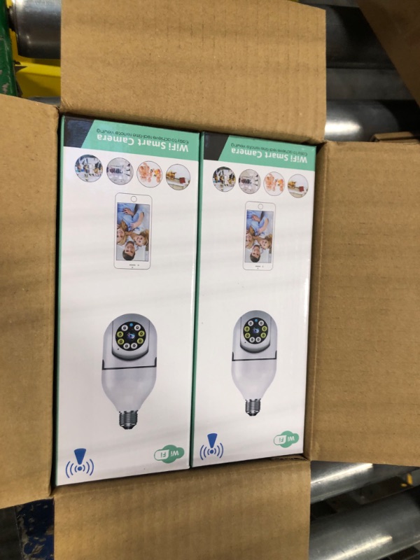 Photo 1 of 2PCS 2.4GHz & 5GHz Wireless WiFi Light Bulb1080P Security Camera Wireless Outdoor, 360° Indoor Light Socket Security Cameras for Home Security with 2-Way Audio, Smart Motion Detection (2PCS)