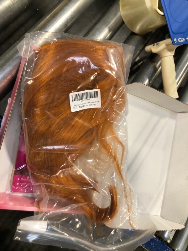 Photo 3 of Liddy Ginger Orange Bob Wig Human Hair 13x4 HD Lace Front Bob Wigs for Women Pre Plucked Straight Human Hair Short Bob Wigs 150% Density Brazilian Virgin Hair (#350 Orange, 10 Inch) 10 Inch #350 Ginger Orange