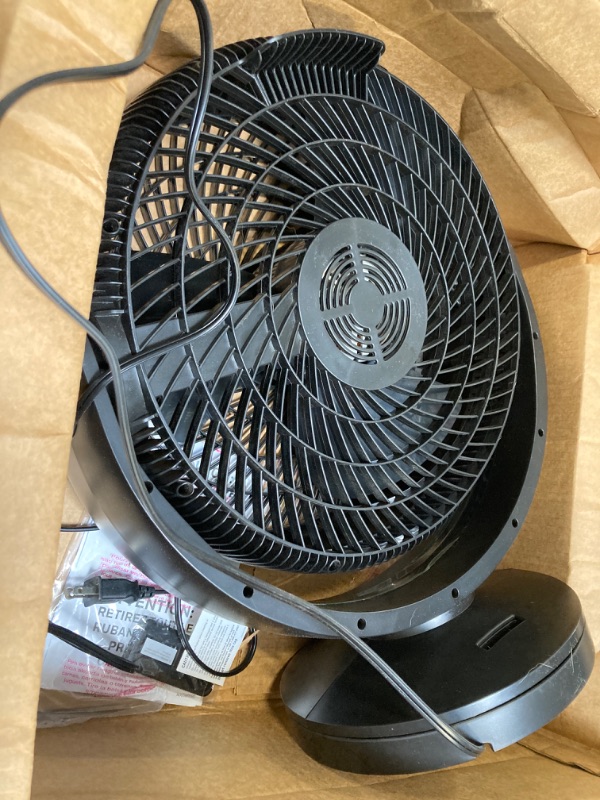 Photo 3 of Honeywell Turbo Force Small Fan. Powerful floor fan for Home, Bedroom, or Office with Remote Electronic LED Controls, 3 Speeds and 90 Degree Pivot. Black, HF715
