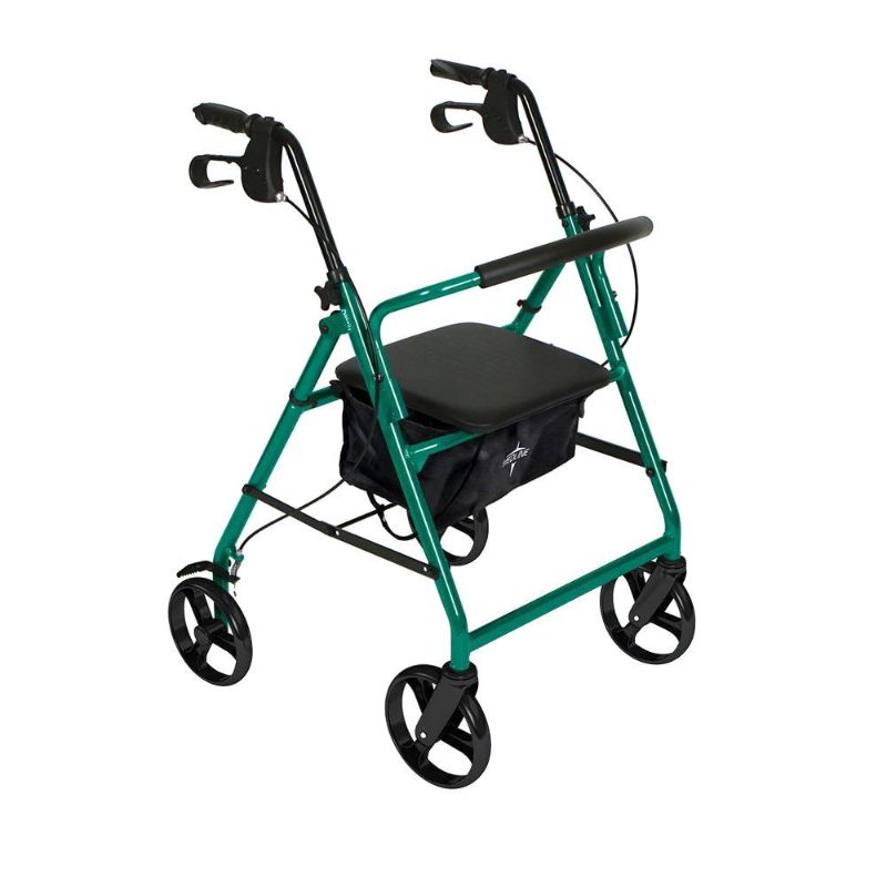 Photo 1 of ***ONE WHEEL MISSING**** Steel Lightweight Folding 4-Wheel Rollator in Green
