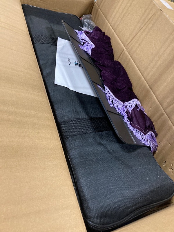 Photo 1 of ***NOT FUNCTIONAL****  ***SELLING AS PARTS NO RETURNS***

Finger Dance Folding Piano Electric Piano Keyboard with Stand Full Size Upgrade Wood Grain Touch Sensitive 88 Keys Digital Piano with Bluetooth MIDI Portable Piano Keyboard for Beginners ?Deep Blac
